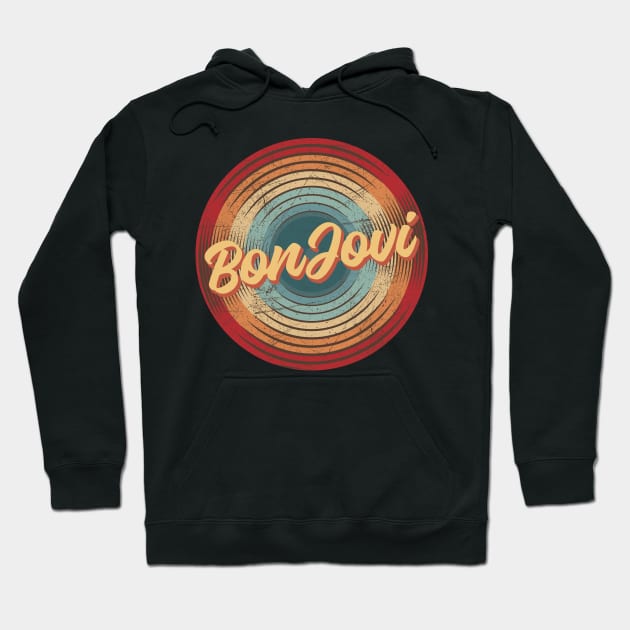 Bon Jovi Vintage Circle Hoodie by musiconspiracy